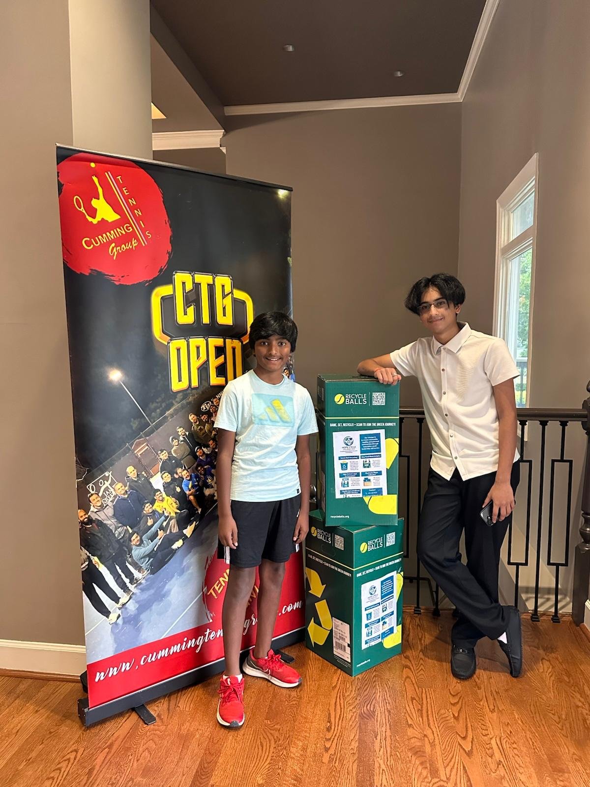 CTG Open tennis tournament recycling partnership
